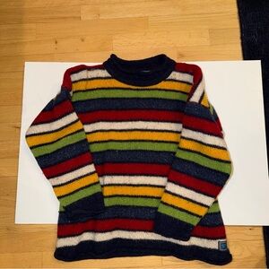 Vintage Irelands Eye Multicolor Striped Wool Pullover Sweater - Women’s [SOLD]